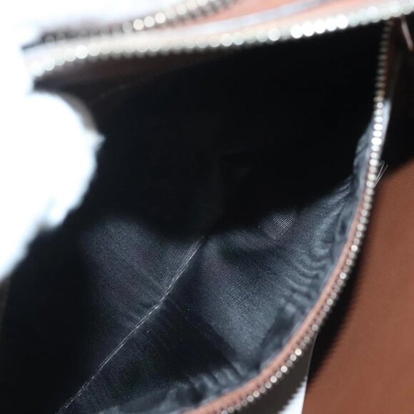 GUCCI Clutch Bag Leather Brown Silver - Picture 14 of 14